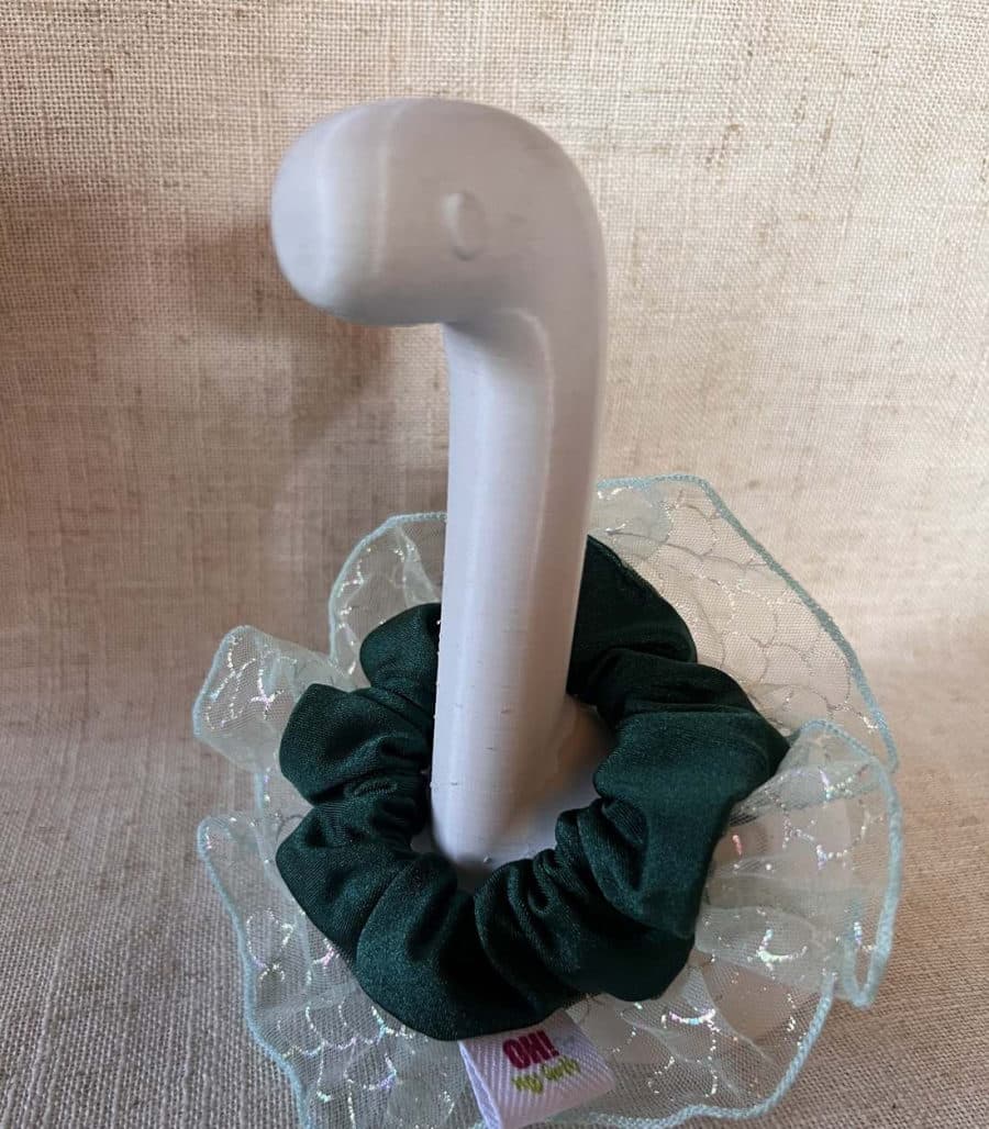 Mini Esmeralda — Verde con tul celeste iridiscente